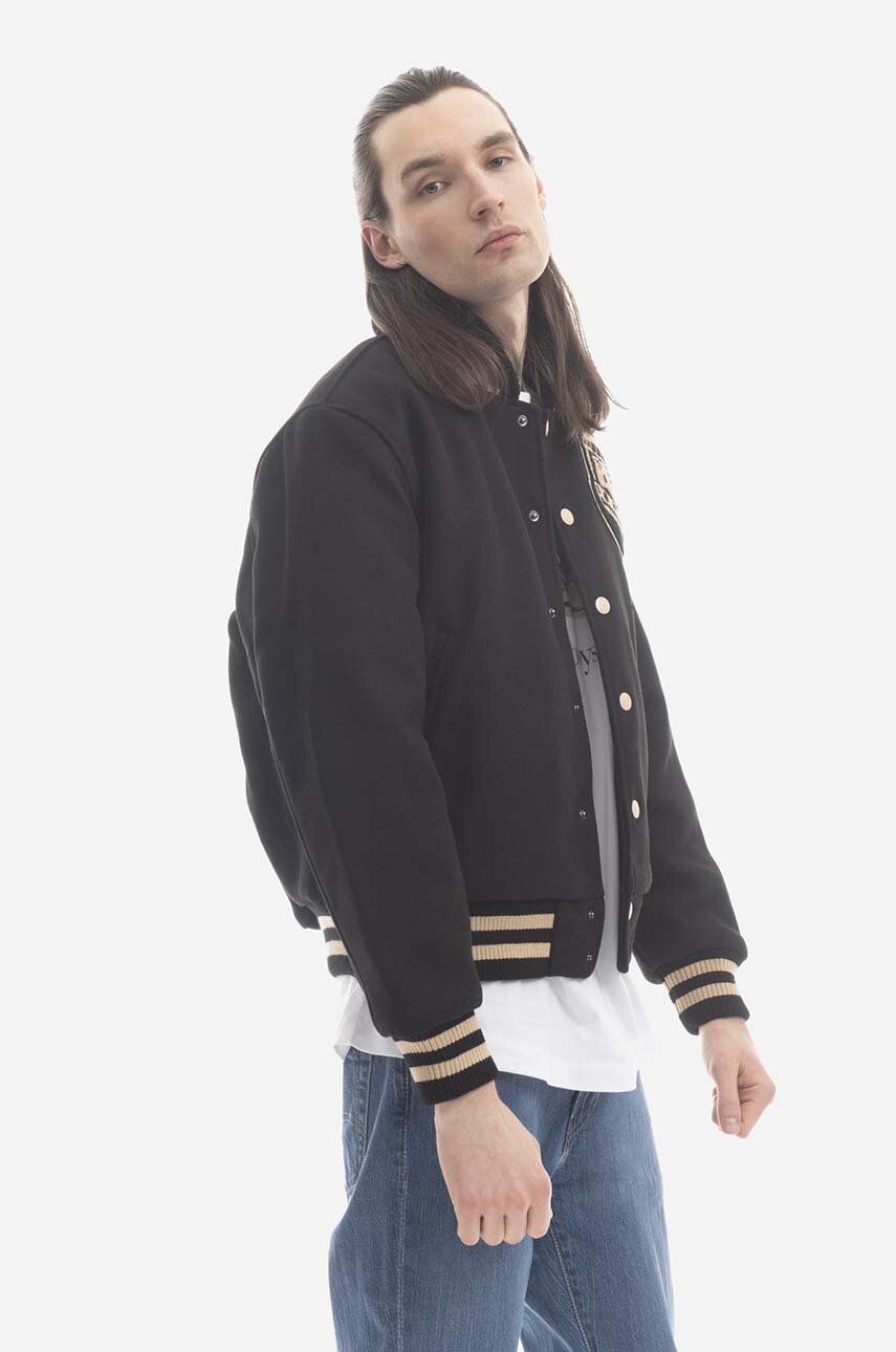 Bomber Jakna S Primesjo Volne Billionaire Boys Club Astro Varsity črna Barva