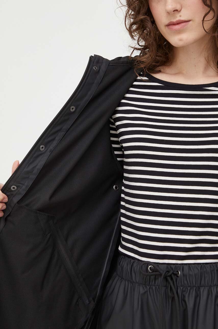 Αδιάβροχο μπουφάν Rains 18010 Fishtail Jacket χρώμα: μαύρο F30 φωτογραφία