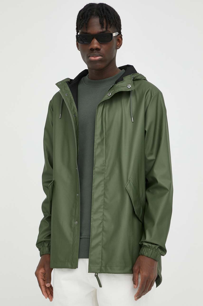 

Дождевик Rains 18010 Fishtail Jacket цвет зелёный переходная