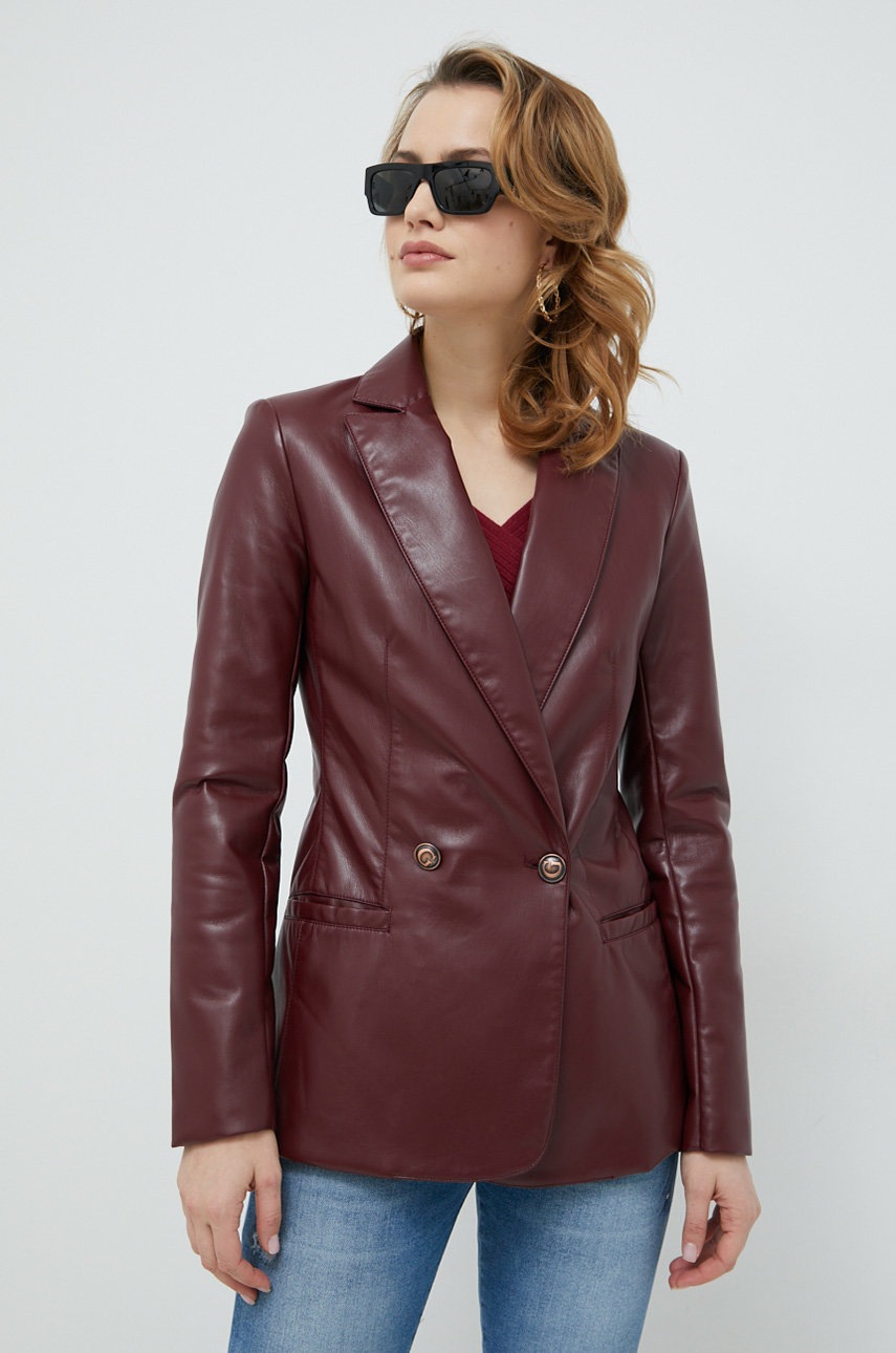 

Пиджак Guess цвет бордовый oversize однотонная