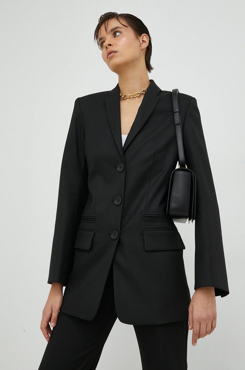 By Malene Birger Sacou Culoarea Negru, Un Singur Rand De Nasturi, Neted