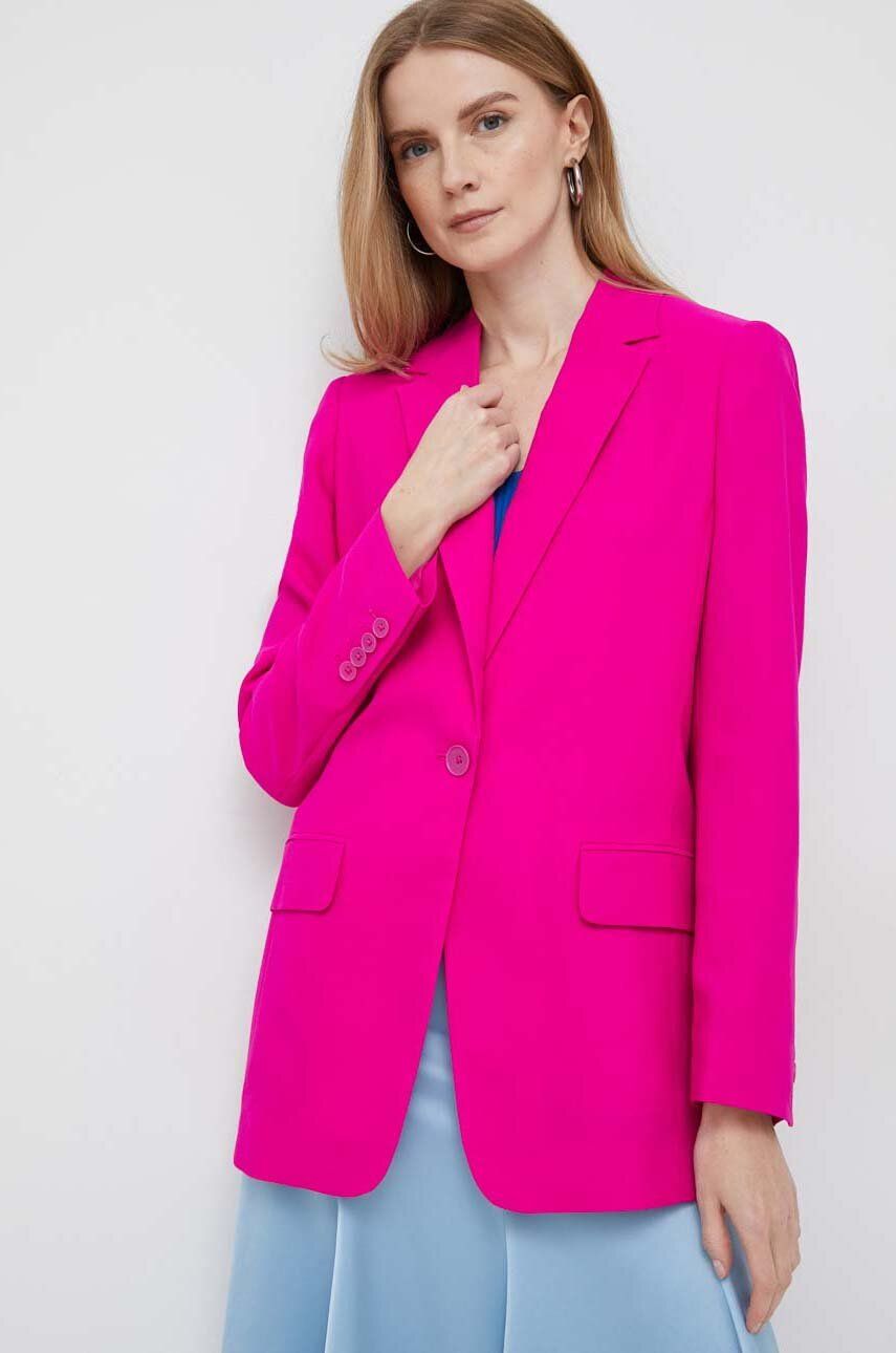 Dkny sacou culoarea roz, un singur rand de nasturi, neted 2023 ❤️ Pret Super answear imagine noua 2022
