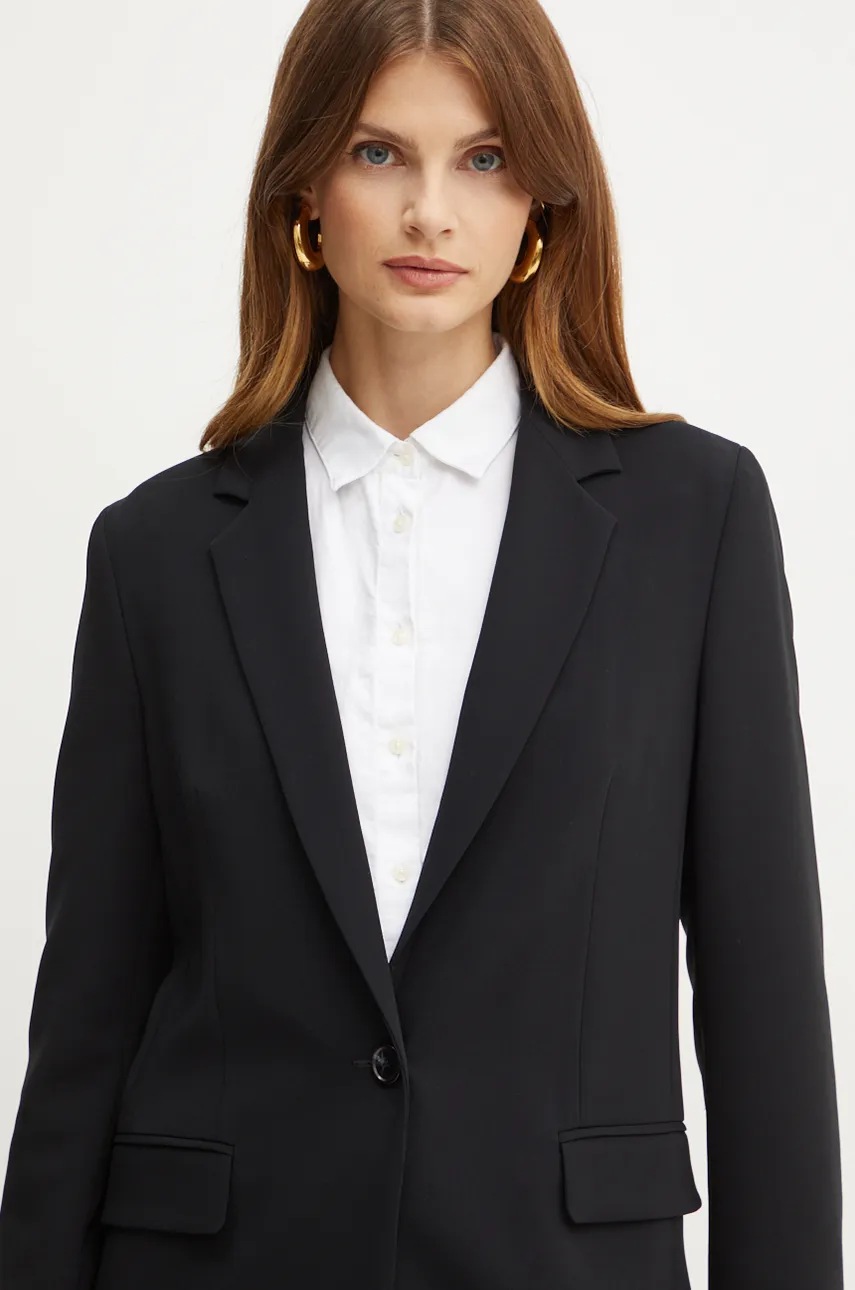 Σακάκι BOSS χρώμα: μαύρο φωτογραφία