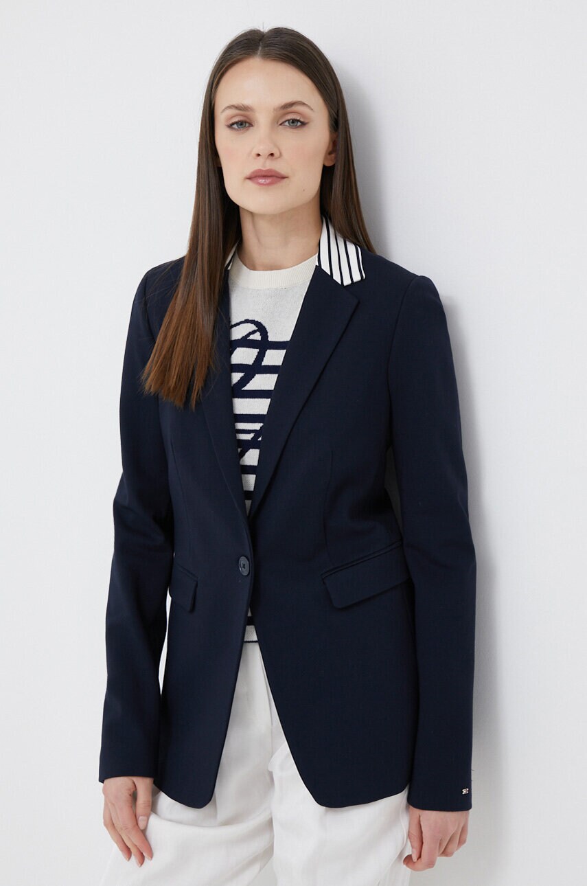 

Піджак Tommy Hilfiger колір синій однобортний однотонна