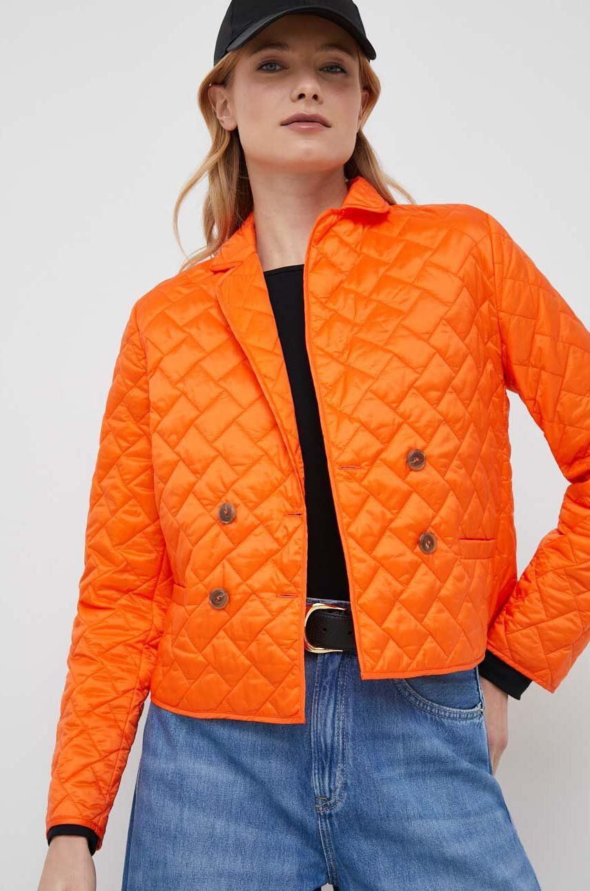 Rich & Royal geaca femei, culoarea portocaliu, de tranzitie answear.ro