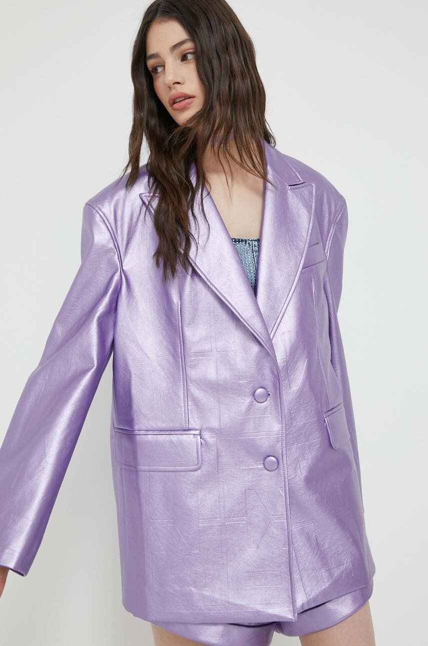 Rotate sacou culoarea violet, un singur rand de nasturi, neted 2023 ❤️ Pret Super answear imagine noua 2022