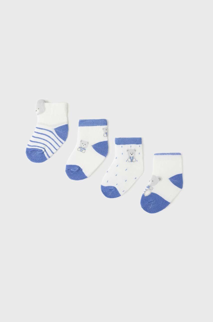 Kojenecké ponožky Mayoral Newborn 4-pack - modrá -  63 % Bavlna