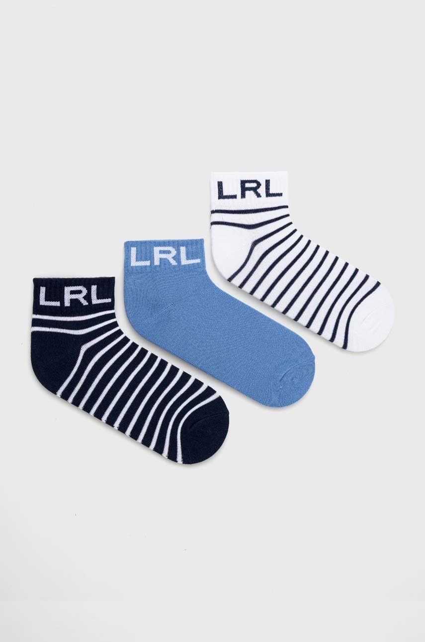 

Шкарпетки Lauren Ralph Lauren 3-pack жіночі колір синій