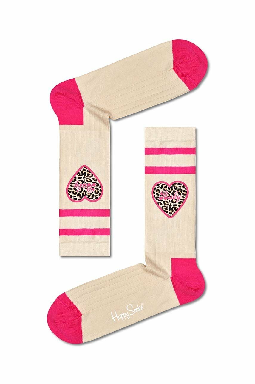 

Шкарпетки Happy Socks жіночі колір бежевий