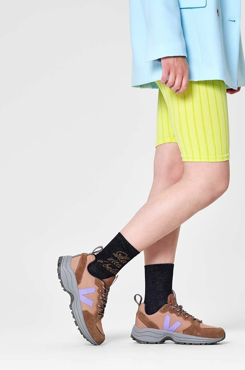 

Носки Happy Socks Black Violetta Crew женские цвет чёрный
