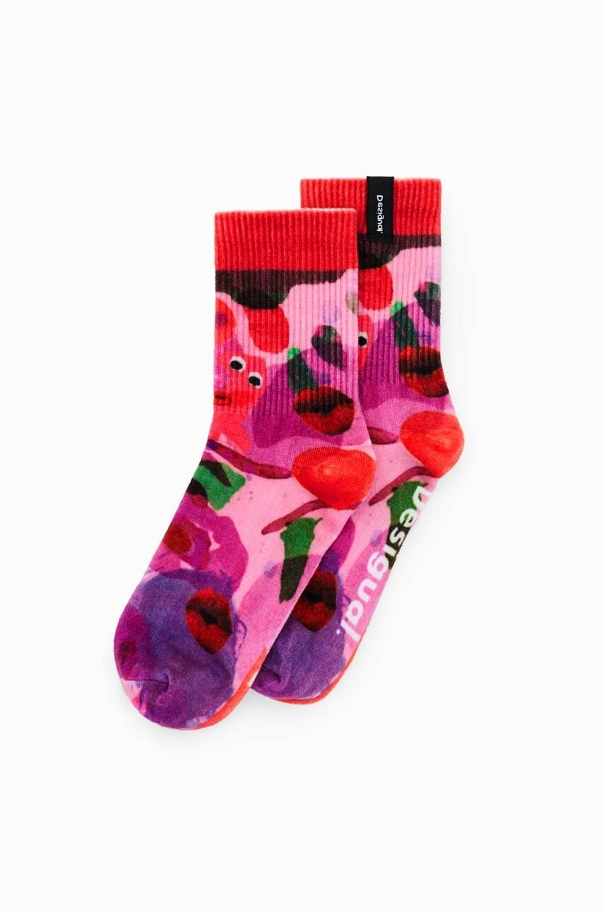 

Носки Desigual женские цвет розовый