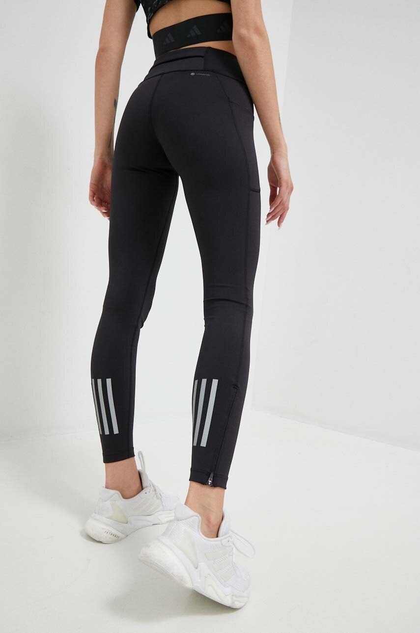 

Легінси для бігу adidas Performance DailyRun колір чорний однотонні
