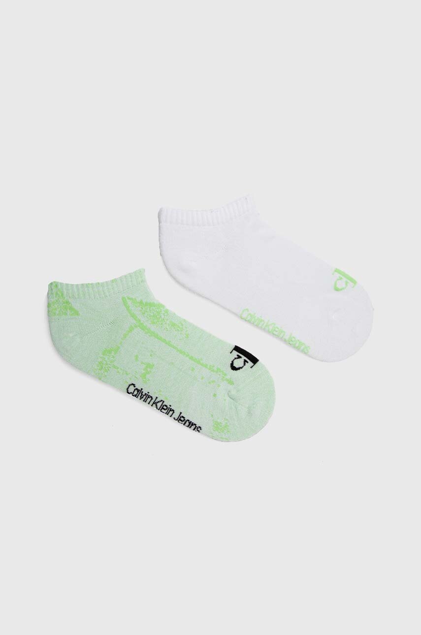 

Чорапи Calvin Klein (2 броя) в зелено, Зелен