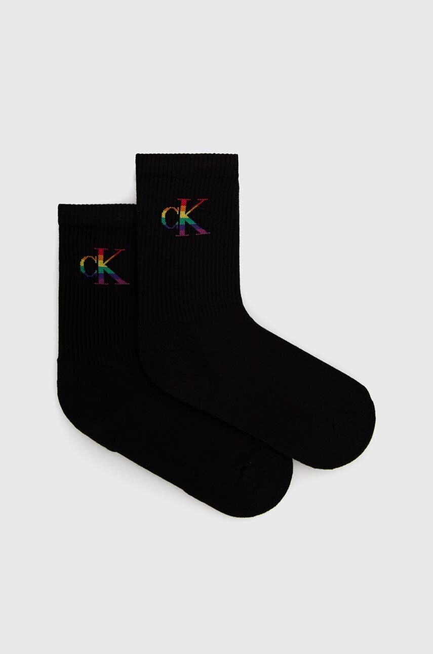 

Чорапи Calvin Klein в черно, Черен