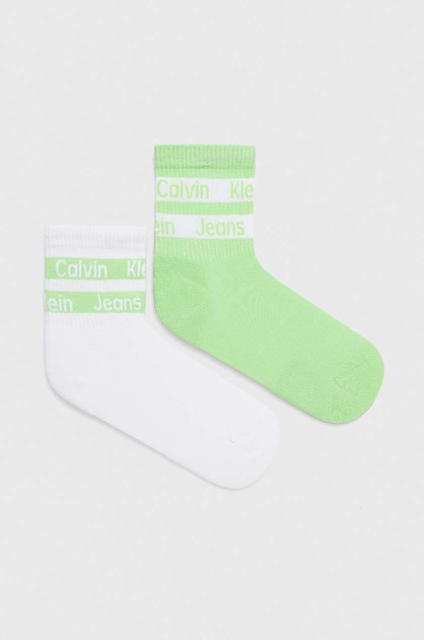 

Чорапи Calvin Klein (2 броя) в зелено, Зелен