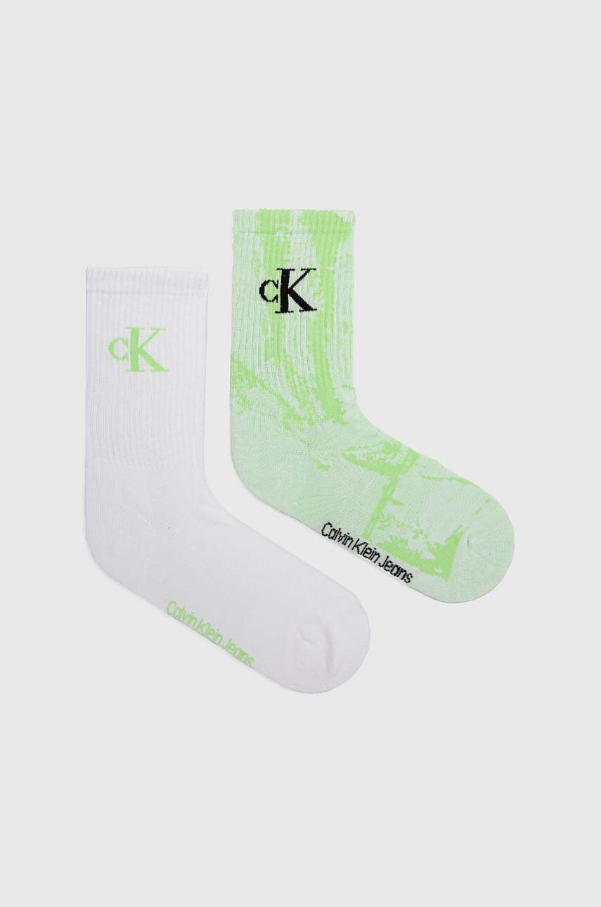 

Чорапи Calvin Klein (2 броя) в зелено, Зелен