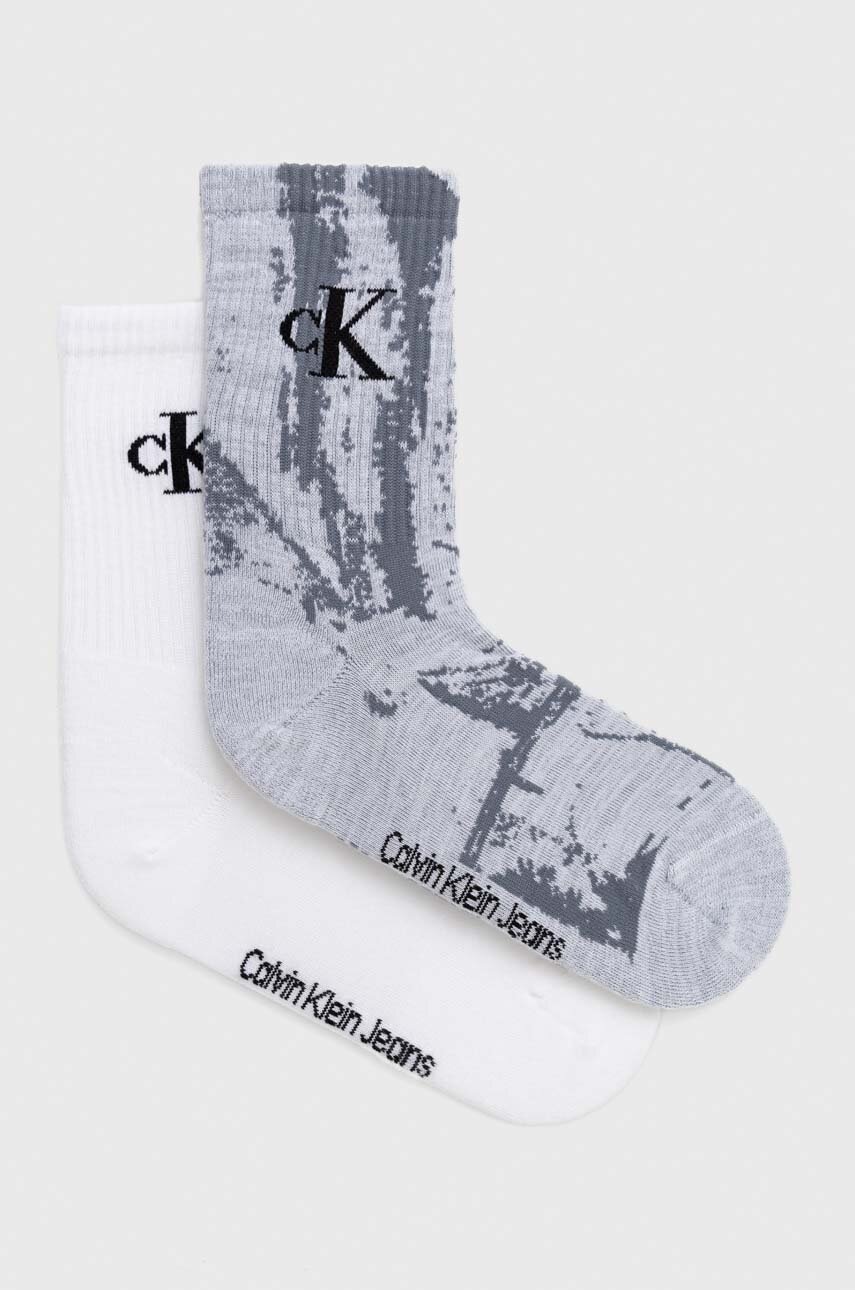

Чорапи Calvin Klein (2 броя) в сиво, Сив