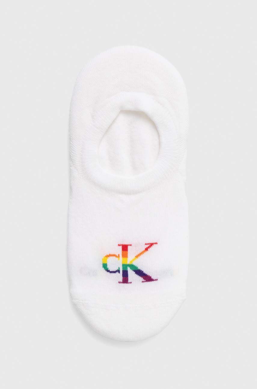 Ponožky Calvin Klein CK One dámske, biela farba