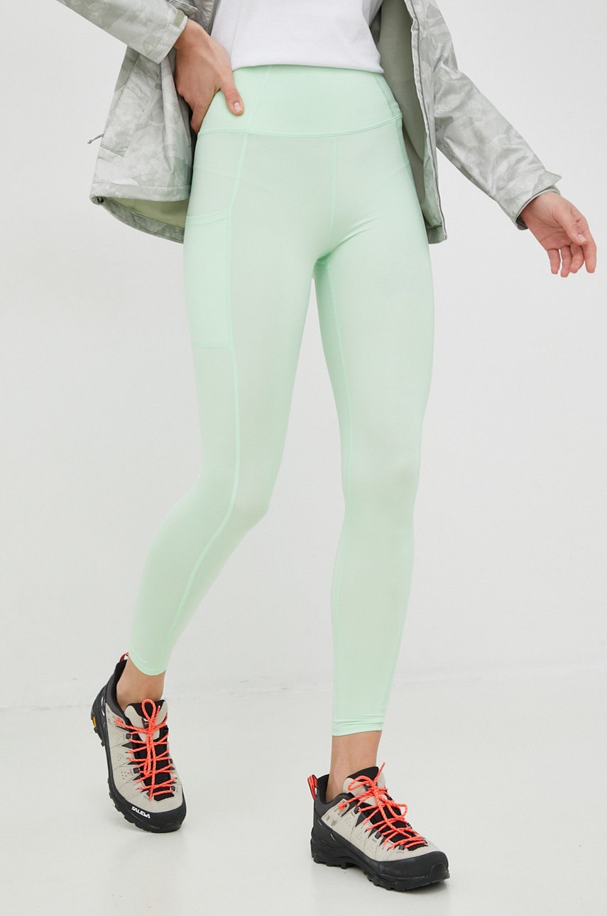 Columbia leggins sport Boundless Trek femei, culoarea verde, modelator