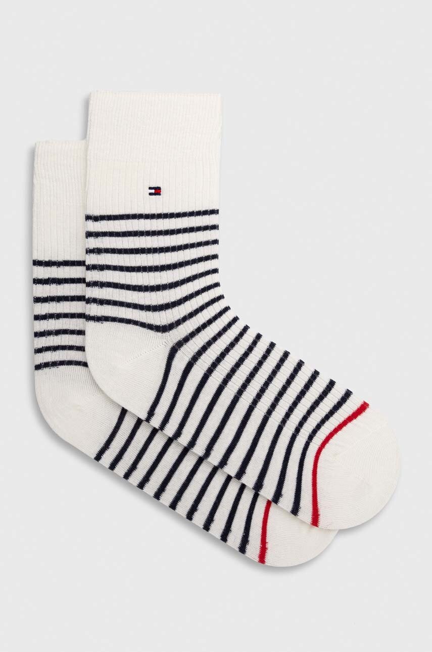 

Чорапи Tommy Hilfiger в бяло, Бял