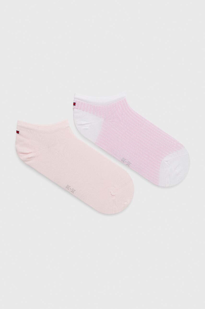 

Шкарпетки Tommy Hilfiger 2-pack жіночі колір рожевий