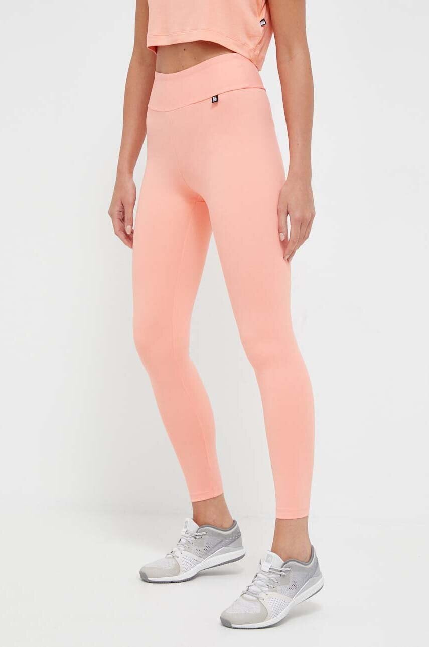 LaBellaMafia leggins de antrenament Go On culoarea portocaliu, neted