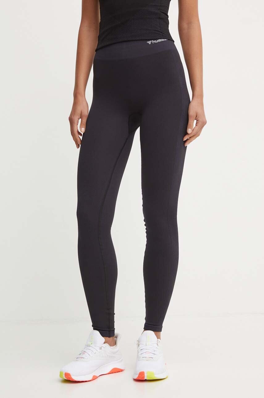 Hummel leggins de antrenament Clea culoarea verde, modelator, 210511