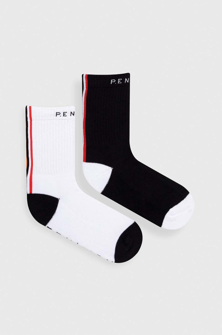 Ponožky P.E Nation 2-pack dámské, černá barva - černá -  76 % Bavlna