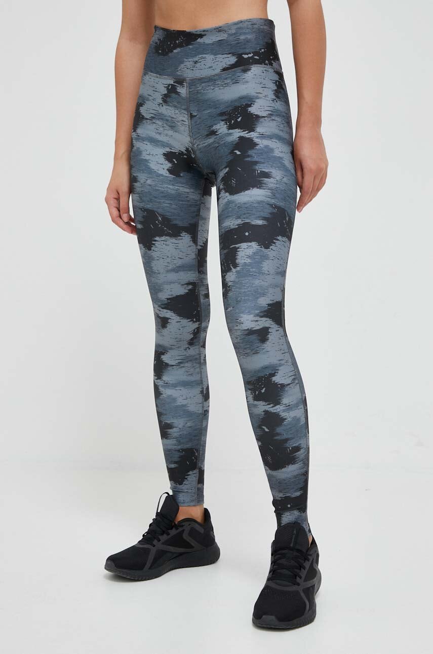 Reebok leggins de antrenament workout ready culoarea gri, modelator