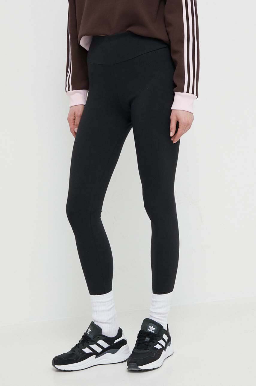 Adidas Originals Colanți Femei, Culoarea Negru, Uni IA6446-BLACK