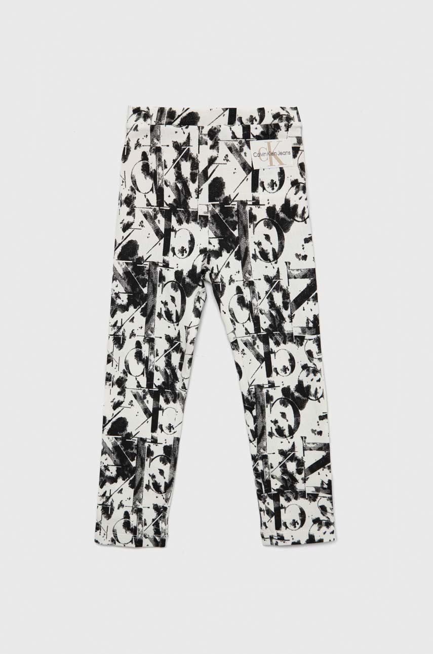 

Детски клин Calvin Klein Jeans в сиво с десен, Сив