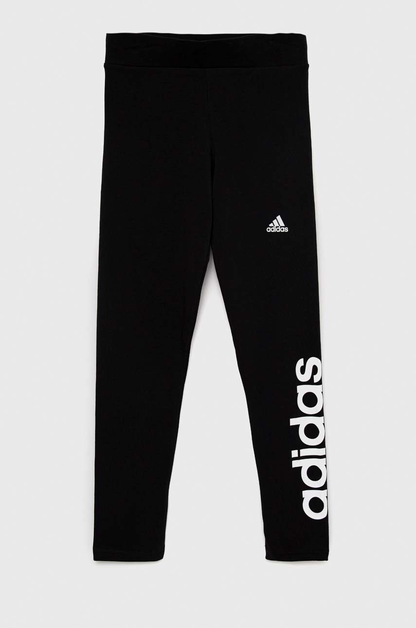 Adidas leggins copii G LIN culoarea negru, cu imprimeu