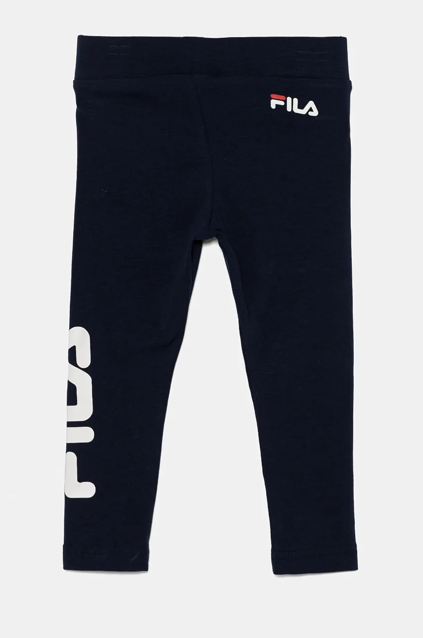 Дитячі легінси Fila колір синій з принтом Дитячі легінси Fila колір синій з принтом