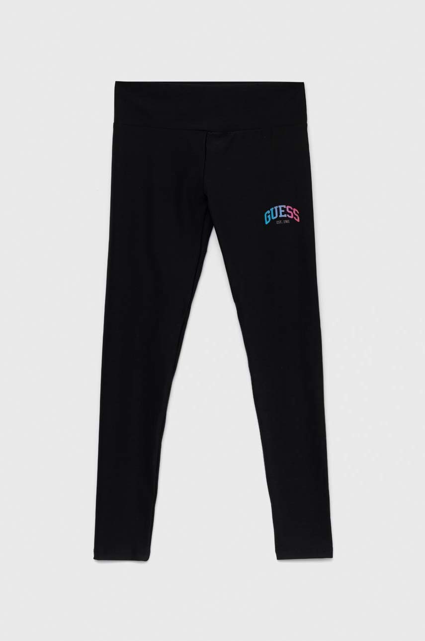 

Детски клин Guess в черно с изчистен дизайн, Черен