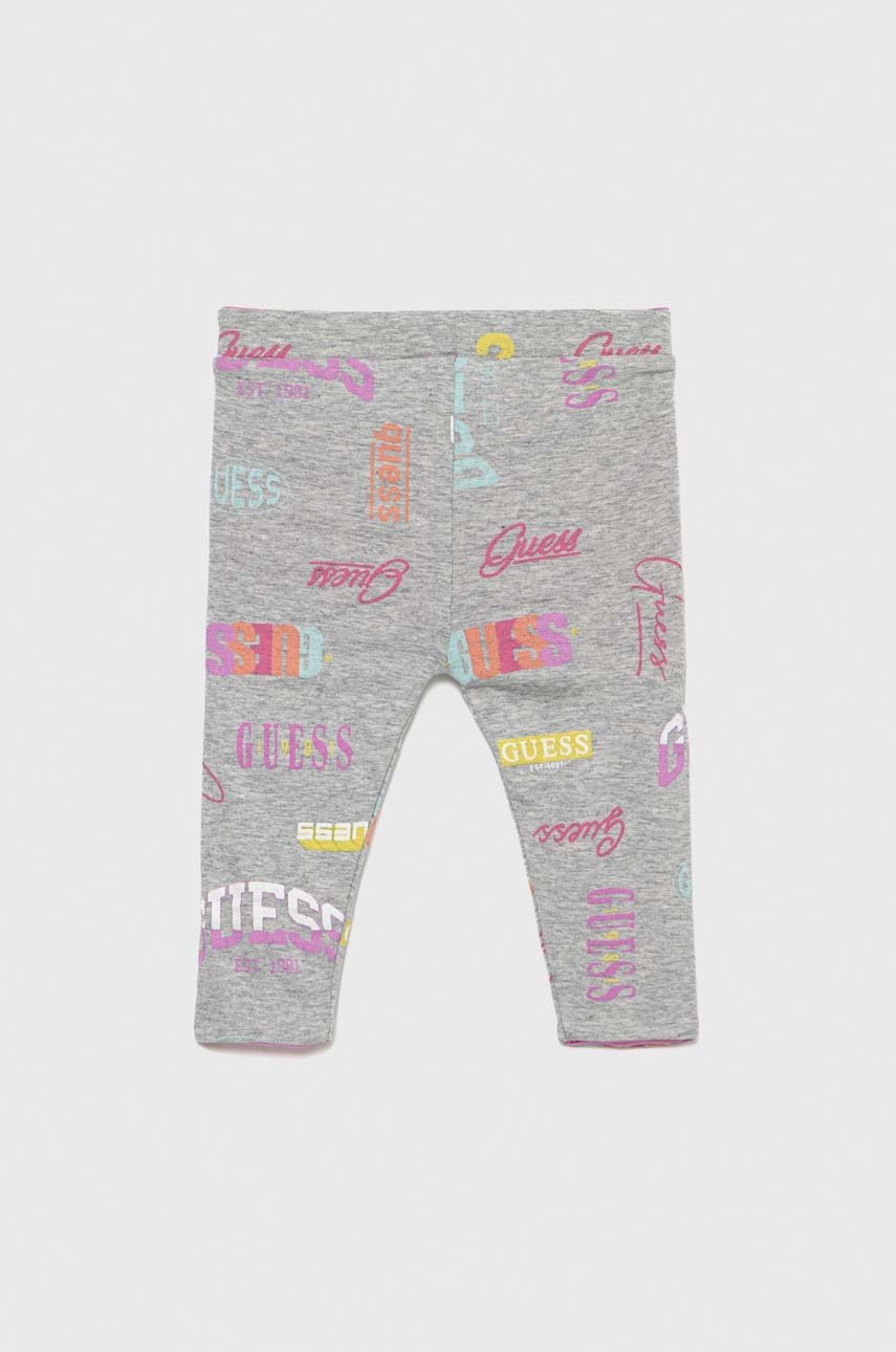 Дитячі двосторонні легінси Guess колір сірий візерунок Дитячі двосторонні легінси Guess колір сірий візерунок
