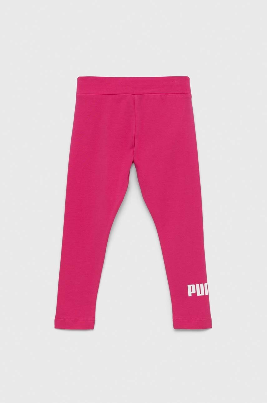 

Детские леггинсы Puma ESS Logo Leggings G цвет розовый с принтом