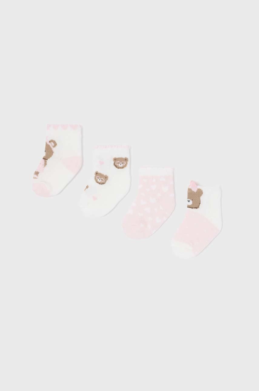 

Носки для младенцев Mayoral Newborn 4 шт цвет розовый