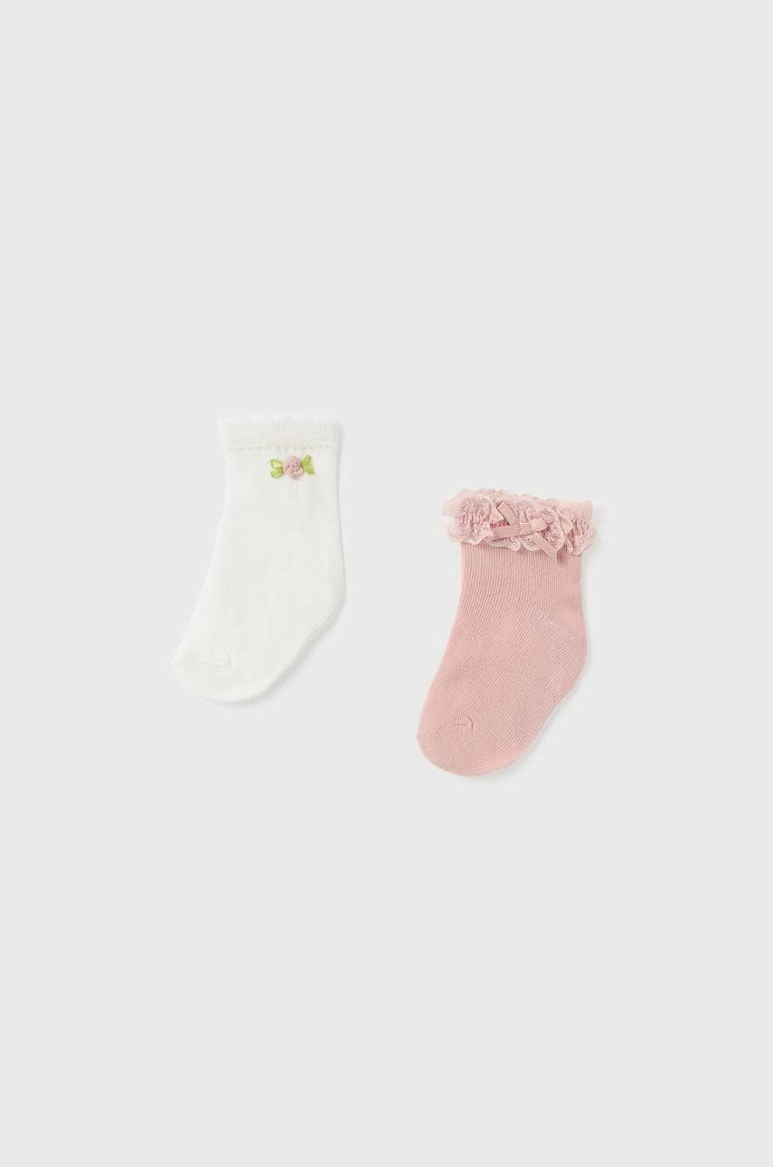 Kojenecké ponožky Mayoral 2-pack růžová barva - růžová -  70 % Bavlna