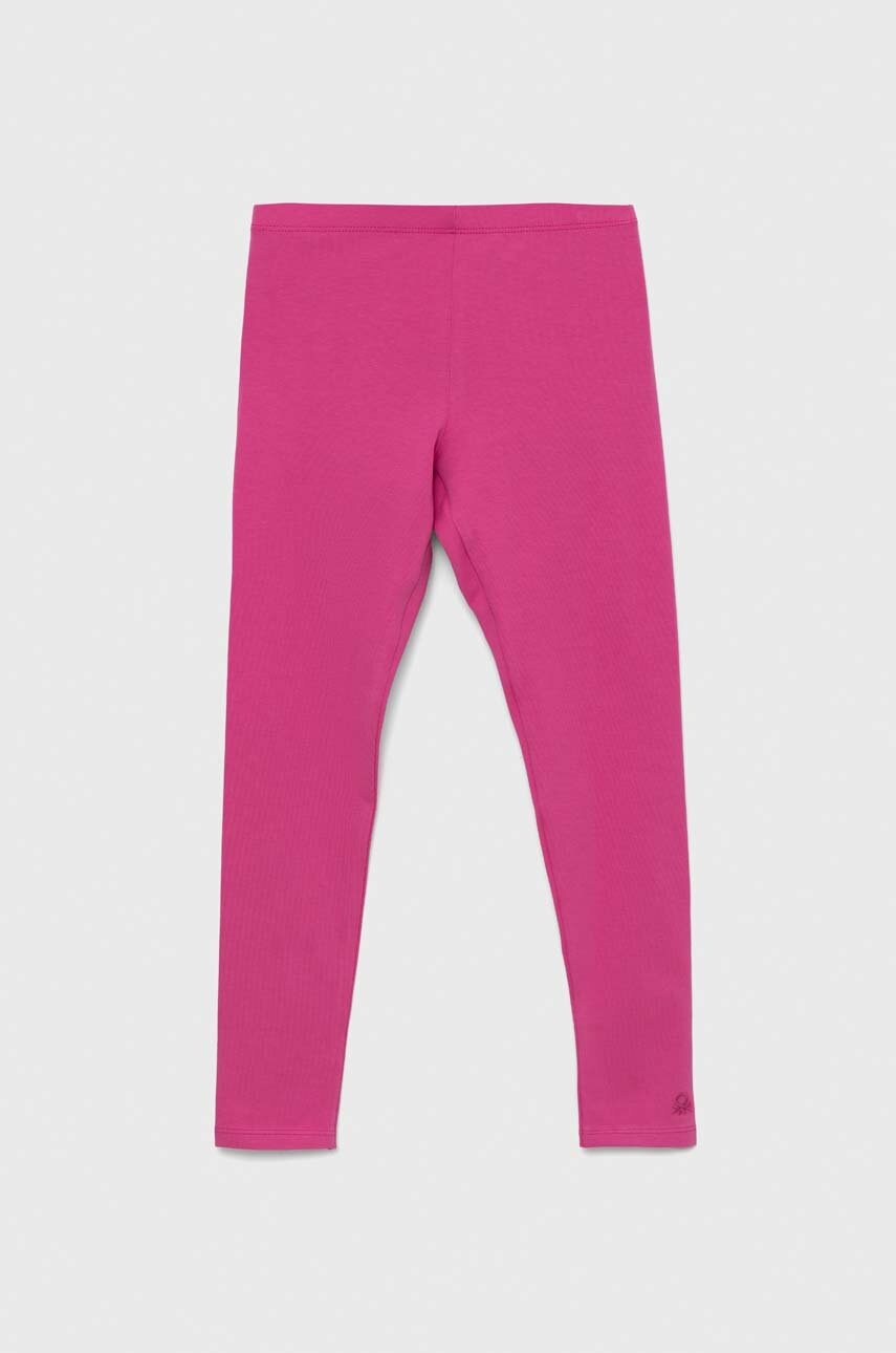 

Детские леггинсы United Colors of Benetton цвет фиолетовый однотонные