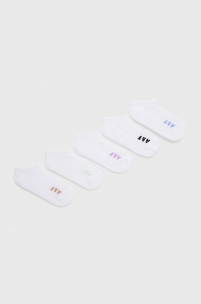 Levně Dětské ponožky Abercrombie & Fitch 5-pack bílá barva