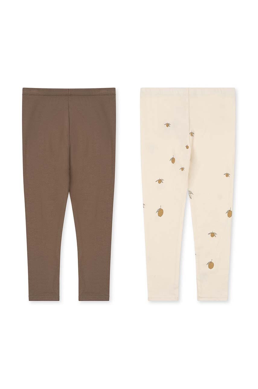 Детские леггинсы Konges Sløjd 2 шт цвет зелёный с узором Детские леггинсы Konges Sløjd 2 шт цвет зелёный с узором