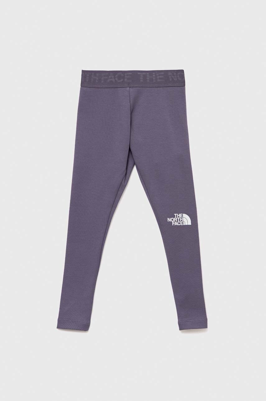 The north face leggins copii culoarea violet, neted