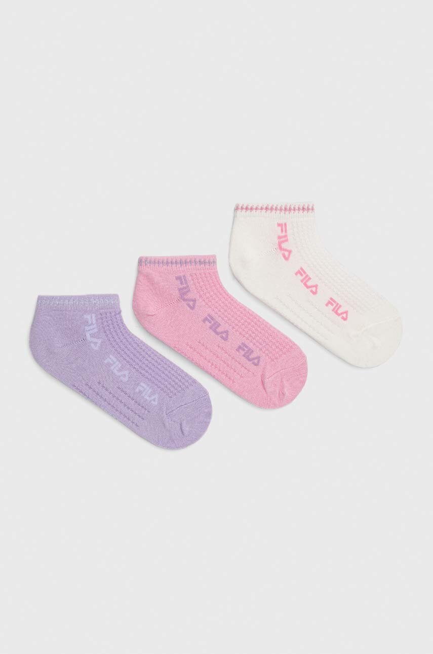 

Дитячі шкарпетки Fila 3-pack колір рожевий