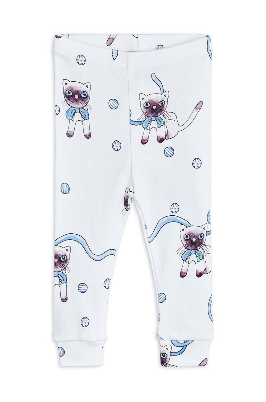 E-shop Dětské bavlněné kalhotky Mini Rodini bílá barva, s potiskem