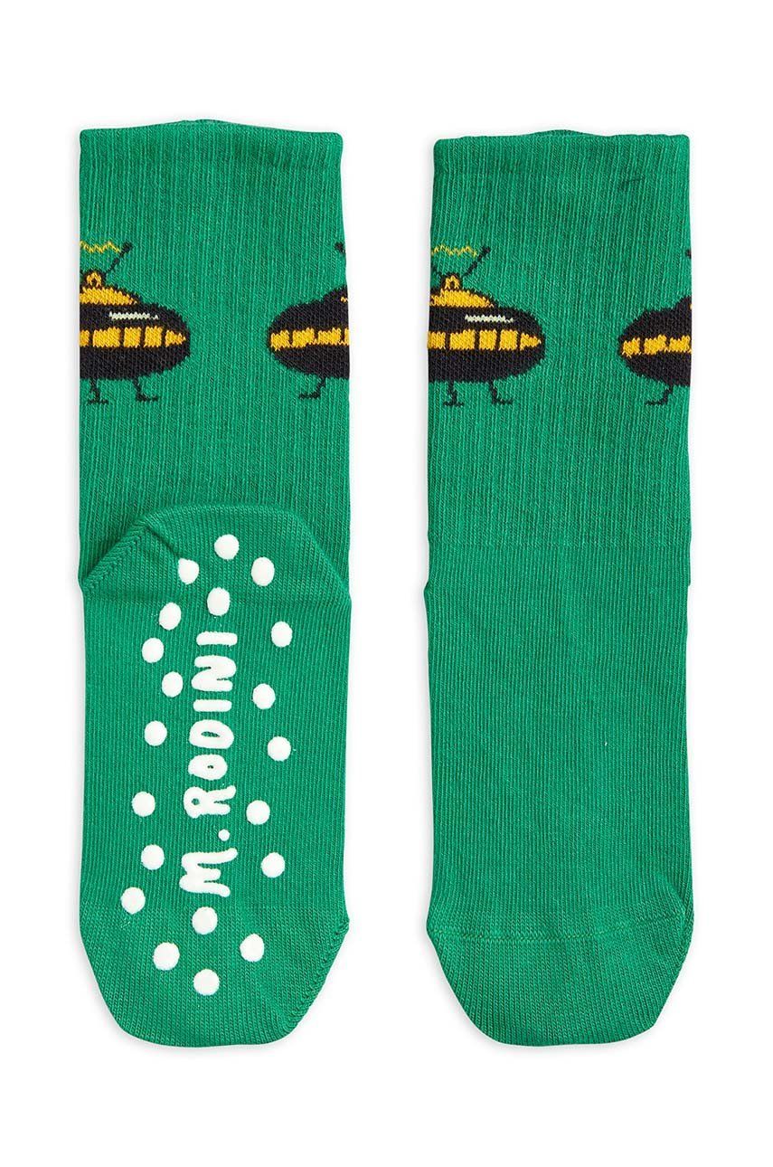 Levně Dětské ponožky Mini Rodini zelená barva