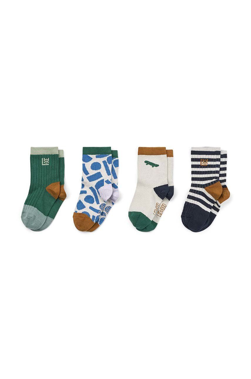 Dětské ponožky Liewood 4-pack - modrá -  80 % Bavlna
