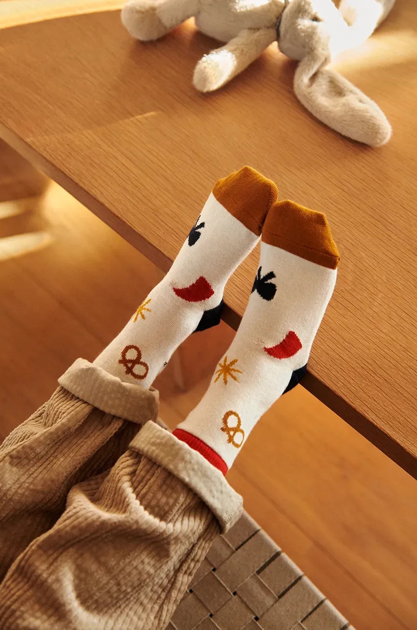 Детские носки Liewood 3 шт цвет бежевый