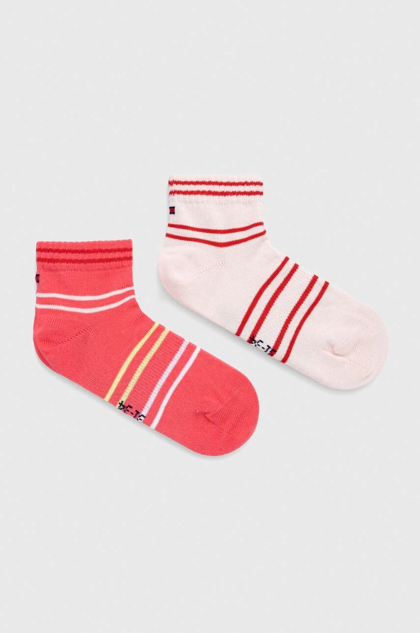 

Дитячі шкарпетки Tommy Hilfiger 2-pack колір рожевий