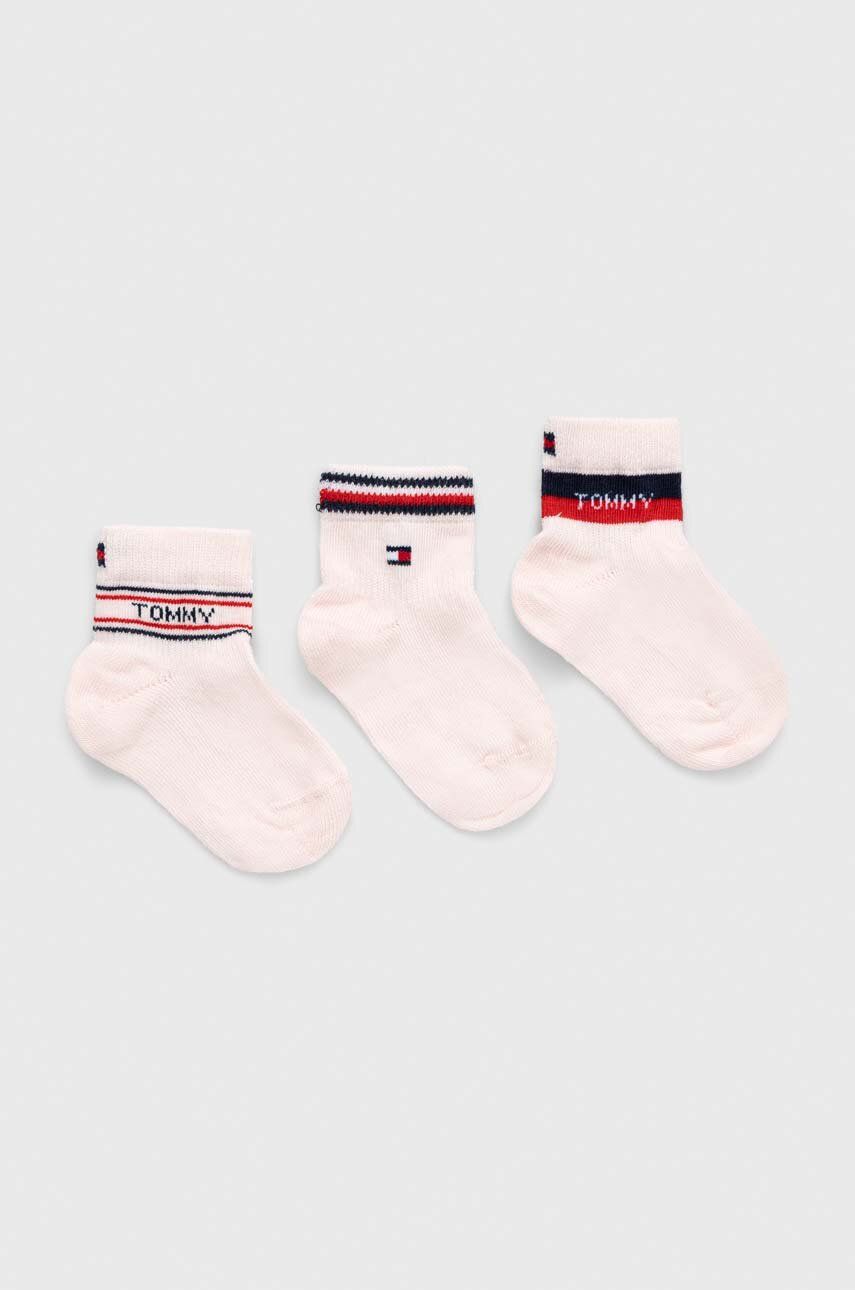 

Дитячі шкарпетки Tommy Hilfiger 3-pack колір рожевий