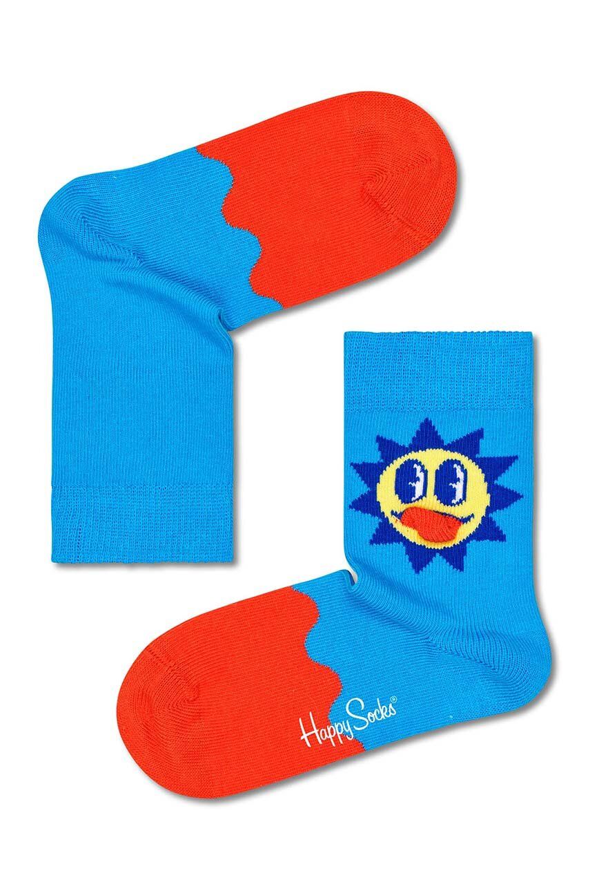 Dětské ponožky Happy Socks Kids Sunny Day - modrá -  85 % Bavlna